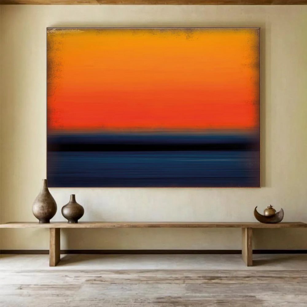evening blue orange abstract design 2